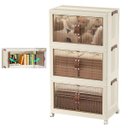 Ver imagem 1 de Armario Organizador Dobravel 3 Andares Empilhavel Porta Objetos Roupa Tapete Multiuso Quarto Varanda