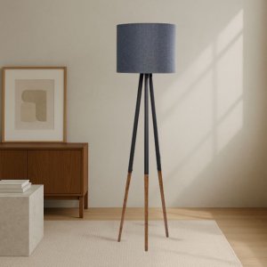 Luminaria Tripé Ranna em Tecido Alta Qualidade Aconchegante:chumbo