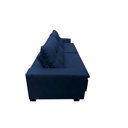 Ver imagem 4 de Sofá Retrátil e Reclinavel Oklahoma 3,12m com Molas e Pillow no Assento Tecido Suede Azul