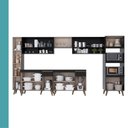 Ver imagem 6 de Armário de Cozinha Completa Atlanta Urban com Vidro Carraro Preto Touch
