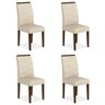Kit 4 Cadeiras Estofadas Vitória Imbuia/bege - Móveis Arapongas Imbuia/bege 03 - 1