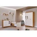 Ver imagem 2 de Kit Quarto do Bebê Berço Conforto com Comoda e Roupeiro Fofura Design Moderno Cor Branco/nature