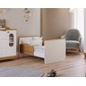 Kit Quarto do Bebê Berço Conforto com Comoda e Roupeiro Fofura Design Moderno Cor Branco/nature - 8
