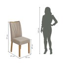 Ver imagem 3 de Conjunto Mesa Com Tampo 6 Cadeiras Naturale Apogeu Móveis Lopas