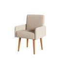 Ver imagem 1 de Poltrona Rebeca Decorativa Recepção Alta Qualidade Conforto Cor Bege