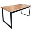 Ver imagem 3 de Mesa Escrivaninha Office Tampo Grosso Industrial 1,20m Nogal/preto Mesa para Escritório Estil