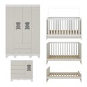 Ver mais imagens de Quarto de Bebê Completo C/berço Americano 3 em 1 Colchão Ternura Multimóveis Mp4663 Branco/off