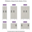 Ver imagem 7 de Quarto de Bebê Completo C/berço Americano 3 em 1 Colchão Ternura Multimóveis Mp4663 Branco/off