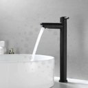 Ver imagem 3 de Torneira de Mesa para Banheiro Bica Alta Redonda Preto Fosco