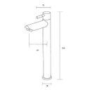 Ver imagem 4 de Torneira de Mesa para Banheiro Bica Alta Redonda Preto Fosco