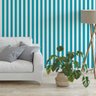 Papel de Parede Listrado Azul Tiffany - 3,00x0,50m - 2