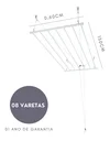 Ver imagem 2 de Varal De Teto Tradicional 150cm x 08 Varetas - Em Alumínio Branco