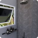 Ver imagem 2 de Suporte Porta Shampoo Para Banheiro Cromado Preto Empire