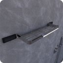 Ver imagem 3 de Suporte Porta Shampoo Para Banheiro Cromado Preto Empire