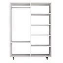 Ver imagem 4 de Closet Aberto Modular Branco com Cabideiro Prateleiras e Nichos Organizadores para Quarto