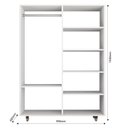 Ver imagem 5 de Closet Aberto Modular Branco com Cabideiro Prateleiras e Nichos Organizadores para Quarto