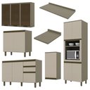 Ver imagem 3 de Cozinha Completa 6 Peças Connect Duna/cristal com Aéreo 3 Portas Vidro - Móveis Henn