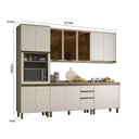 Ver imagem 5 de Cozinha Completa 6 Peças Connect Duna/cristal com Aéreo 3 Portas Vidro - Móveis Henn