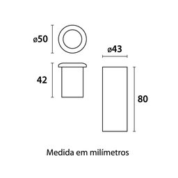 Embutido de Solo Germany Slim Led 1W Bivolt 3000K - Luz Amarela - 3 Embutido de Solo Germany Slim Led 1W Bivolt 3000K - Luz Amarela - 3