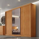 Ver imagem 4 de Guarda Roupa Casal Sonetto 3 Portas com Espelho 4 Gavetas Cinamomo - Novo Horizonte