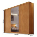 Ver imagem 2 de Guarda Roupa Casal Sonetto 3 Portas com Espelho 4 Gavetas Cinamomo - Novo Horizonte