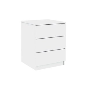 Mesa Cabeceira Infantil Veronna c/ 3 Gavetas Branco - Tcil Móveis