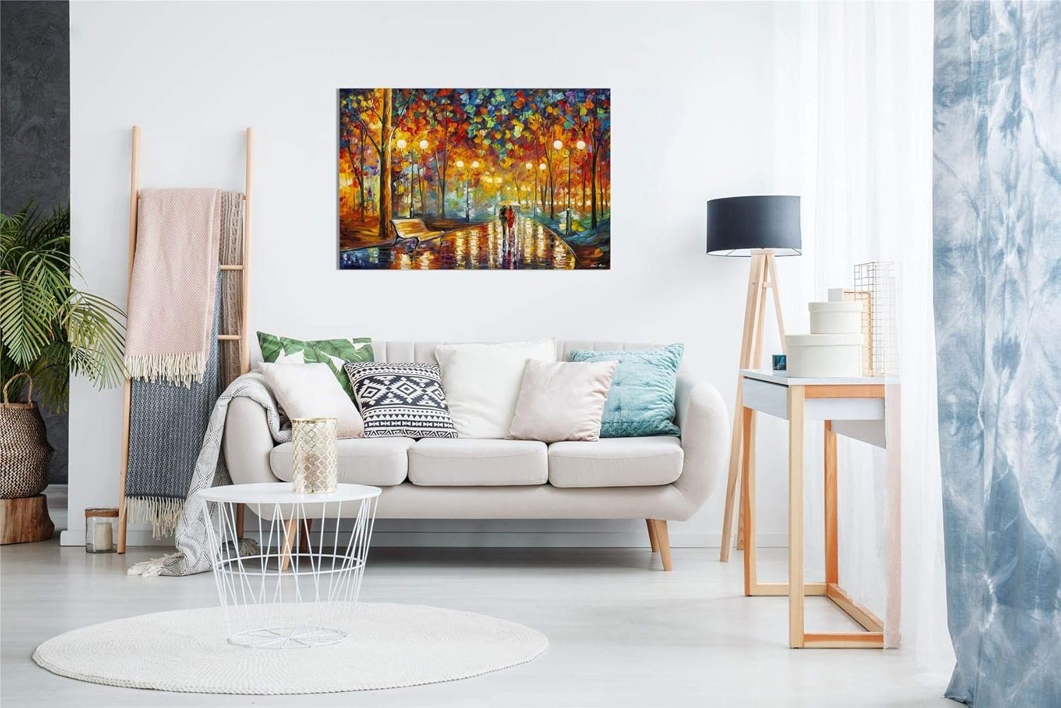 Quadro Decorativo Tela em Lona Casal na Praça 100x60cm para Sala Quarto - 5