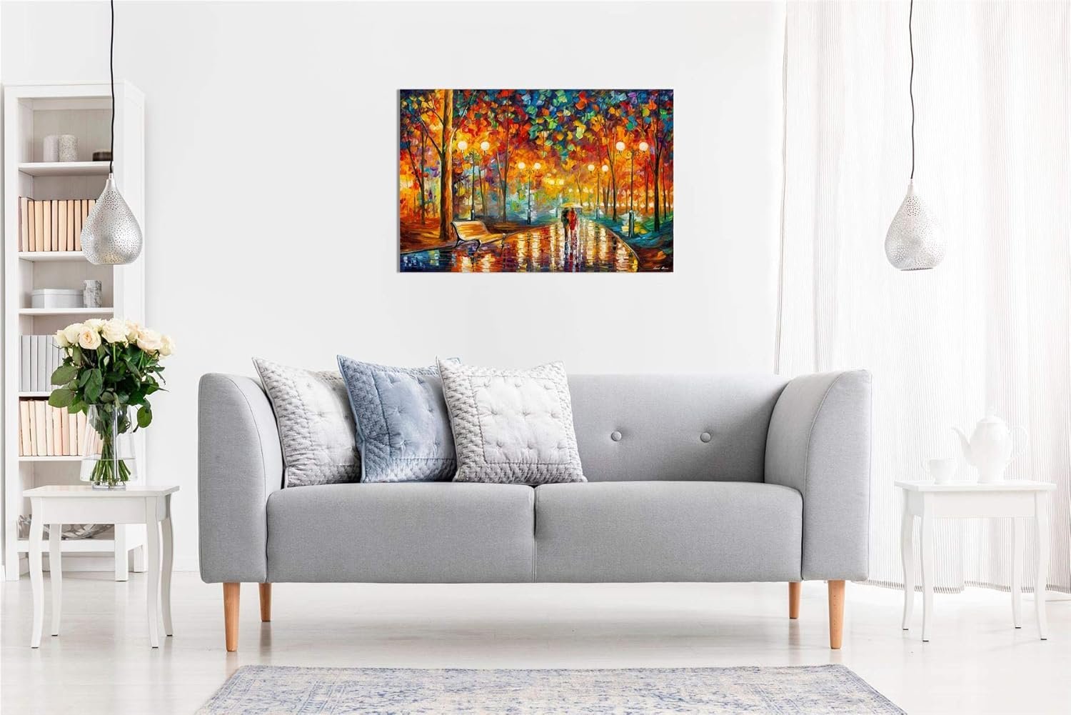 Quadro Decorativo Tela em Lona Casal na Praça 100x60cm para Sala Quarto - 7