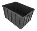 Ver imagem 3 de Caixa Plástica Organizadora 180l Com Tampa - Preta:Preta