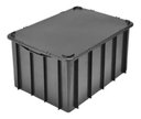Ver imagem 2 de Caixa Plástica Organizadora 180l Com Tampa - Preta:Preta