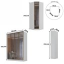 Ver imagem 7 de Guarda Roupa Modulado 2,40m Portas Reflecta C/ Led 100% Mdf Cor:branco