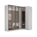 Ver imagem 2 de Guarda Roupa Modulado 2,40m Portas Reflecta C/ Led 100% Mdf Cor:branco