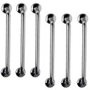 Ver imagem 1 de Barra de Apoio 40cm Alça Aço Inox Kit 6 Unidades Idoso Gestante Cadeirante Deficientes Suporte Banhe