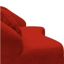 Ver imagem 7 de Namoradeira Sofá Feijão Cancún 130cm Orgânica Couro Vermelho