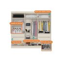 Ver imagem 3 de Guarda Roupa Casal 6 Portas (2 C/ Espelho) e 4 Gavetas Oslo Off White - Europa