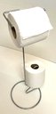 Ver imagem 1 de Porta Papel Higienico de Chão Suporte para 2 Rolos Cromado