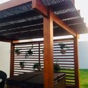 Ver imagem 3 de 70m² Forro Sintético Pode Molhar Pergolado Área Externa 50x1,4mt