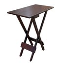 Ver imagem 5 de Conjunto de Mesa Dobrável 120x70 em Madeira Maciça com Mesa Aparador - Imbuia - Marrom