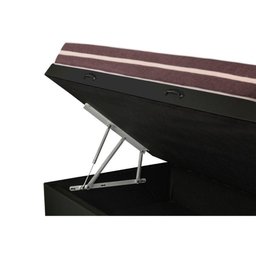 Cama Box com Baú Solteiro + Colchão de Molas - Anjos - Classic Superlastic 88cm - Preto - 3