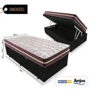 Ver imagem 2 de Cama Box com Baú Solteiro + Colchão de Molas - Anjos - Classic Superlastic 88cm - Preto