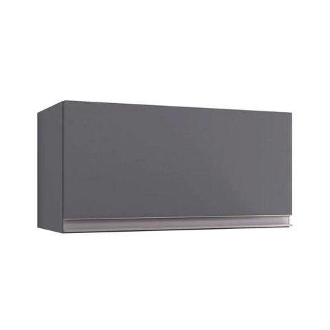 Armário de Cozinha Aéreo Beleus 60cm 1 Porta Giratória Cinza AJL Móveis
