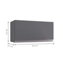 Ver imagem 2 de Armário de Cozinha Aéreo Beleus 60cm 1 Porta Giratória Cinza AJL Móveis
