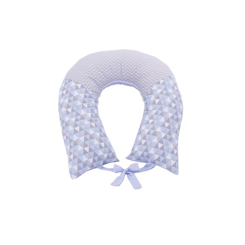 Almofada Amamentação Chevron Azul