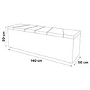 Ver imagem 3 de Calçadeira Baú Casal Berlyn 140cm Veludo Bege - Desk Design