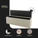 Ver imagem 2 de Calçadeira Baú Casal Berlyn 140cm Veludo Bege - Desk Design
