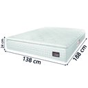 Ver imagem 2 de Colchão Casal Espuma D33 Pillow Top Van Gogh 138x188x24cm Branco Hellen-suporta até 120 Kg