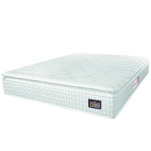 Colchão Casal Espuma D33 Pillow Top Van Gogh 138x188x24cm Branco Hellen-suporta até 120 Kg