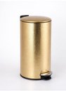Ver imagem 1 de Lixeira Inox 30L Dourado Deluxe Lixo Pedal Grande Premium
