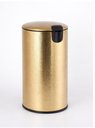 Ver imagem 2 de Lixeira Inox 30L Dourado Deluxe Lixo Pedal Grande Premium