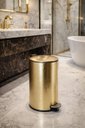 Ver imagem 5 de Lixeira Inox 30L Dourado Deluxe Lixo Pedal Grande Premium